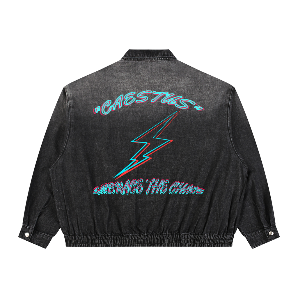 Caestus "Neon Thunder" Denim Jacket